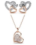 DESTINY Valentino Set With Crystals From Swarovski - Rose Gold