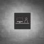 Office Sign D04 - Black - Powder Coated Aluminum