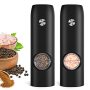 Electric Salt And Pepper Grinder Set Rechargeable Automatic Pepper Mill Grinder With LED Light Adjustable Coarseness Shakers One-hand Operation For