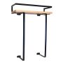 Wall Mounted Towel Rack Bathroom Organizer With Wooden Floating Shelf