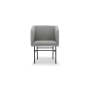 Ruby Dining Chair Andie Light Grey Black Metal Legs - Andie Light Grey / 56
