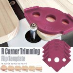 4PCS Woodworking Corner Rounding Tool Set - Quick Position Router Trimming & Engraving Templates For Precise Edges