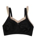 Ladies 2 Pack M-frame Non Wire Bra - 52E Blk bge