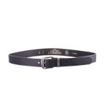 Wildebees Ladies Plain Metal Loop Belt - Black