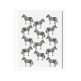 Monochrome Zebras Art Print