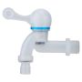 G1/2 Plastic Washing Machine Tap Quick Open Laundry White