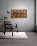 Vinoled Wine Rack - 1200 X 600 X 150 Mm 50 Bottles Rust Coat Cool White