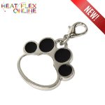 Sublimation Metal Dog Tag Black Paw Shape