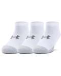 Adult Heatgear No Show Socks 3-PACK - White White Steel XL