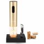 Secura Electric Wine Opener Automatic Electric Wine Bottle Corkscrew Opener With Foil Cutter Rechargeable Champagne Gold