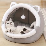 Cozy Cartoon Cat Cave Bed - Keep Your Kitten Warm And Snug In This Cute Pet House