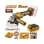 Ingco Cordless 20V Angle Grinder Kit 115MM