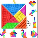 Tangram Pop It Educational Puzzle