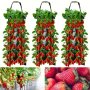 3PCS Hanging Strawberry Planter Bag Strawberry Grow Bag With 8 Holes For Strawberry Tomato And Chili Inverted Tomato Planter Vegetable Grow Bag Planter Flower