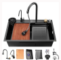 Fully Configured Kitchen Sink Premium Sus Kitchen Workstation 75X46CM