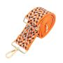 Woven Camera Strap Orange White Black