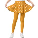Cndexd Polka Dots Skirt Leggings For Girls High Waisted Stretchy Comfortable Pantskirt Flowy Skirt Cute Casual Active Tights For