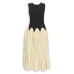 Black & Cream Combo Maxi Dress
