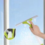 Window And Glass Cleaning Wiper With A Water Bottle