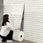 Ps Polystyrene 3D Brick Wall Sticker Roll - 50.04CM 5.0METER Self-adhesive Waterproof Wallpaper - Foam Brick Wall Panels For Home Renovation - Decorative