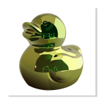 Duckkygreengold Art Print - A3