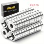 Heavy-Duty Neodymium Disc Magnets 10/20pcs - High-Intensity Long-Lasting With Easy-Install Countersink - Ideal For Tools Home & Office Projects