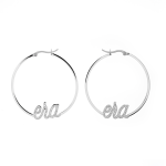 Silver Precious Era Logo Hoops