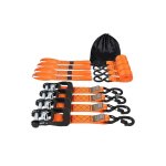 4 Pack Ratchet Tie Down Straps SDY-97133 Orange