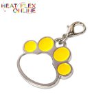 Sublimation Metal Dog Tag Yellow Paw Shape