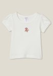 Cotton On Luna Pointelle Tee - Vanilla maeve Floral