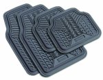 Michelin 4X4 Car Mat 4 PC Set Heavy Duty Rubber - Grey