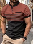 Summer Men's Fashionable Lapel Short Sleeve T-Shirt Suitable For Commercial Entertainment Occasions Such As Tennis And Golf Men'