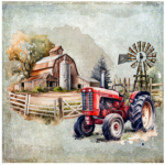 Tear Resistant Deco Print Red Tractor