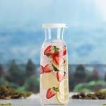 1.2 Litre Glass Bottle With White Silicone Lid