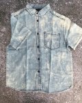 No Boundaries Blue Washed-out Collared Shirt 9 10Y