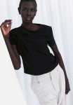 Twist-detail T-Shirt - Black
