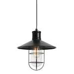 Vibrato Pendant Light Black Metal And Glass