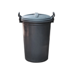 New Plastic Rubbish Bin – 70L- Black- SA027BL