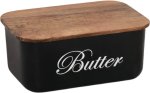 Bamboo Butter Dish With Wooden Lid Storage Basket