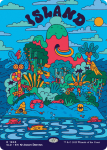 Island 1946 Rainbow Foil Secret Lair Drop Series - Damaged Foil