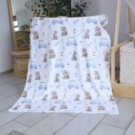 Personalised Fleece Blanket Golf And Teddy