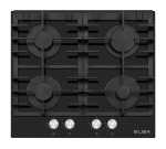 ELBA 60CM Black 4 Burner Gas On Glass Hob - T65-450G