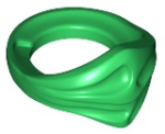 Parts Minifigure Bandana Ninja 15619 - Green