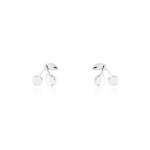Tiny Cherry Studs Silver