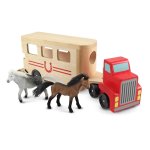 Melissa Horse Carrier Wooden Vehicles Play Set
