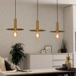 Escandell Brushed Brass 3 Light Chandelier