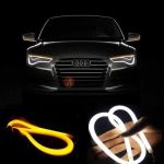 2X 60CM Switchback Headlight LED Strip Drl Daytime Light For Audi-style Tube