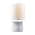 Valencia Ceramic Table Lamp Grey White - White
