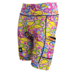 High Waist Ladies Cycling Shorts - Paisley - Ladies M - 34