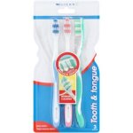 Clicks Tooth & Tongue Toothbrush 3 Pack
